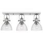 Golden Lighting Hines 3-Light Semi-Flush in Chrome, , large