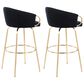 Lumisource Claire Barstool with Black Cushion in Gold (Set of 2), , large