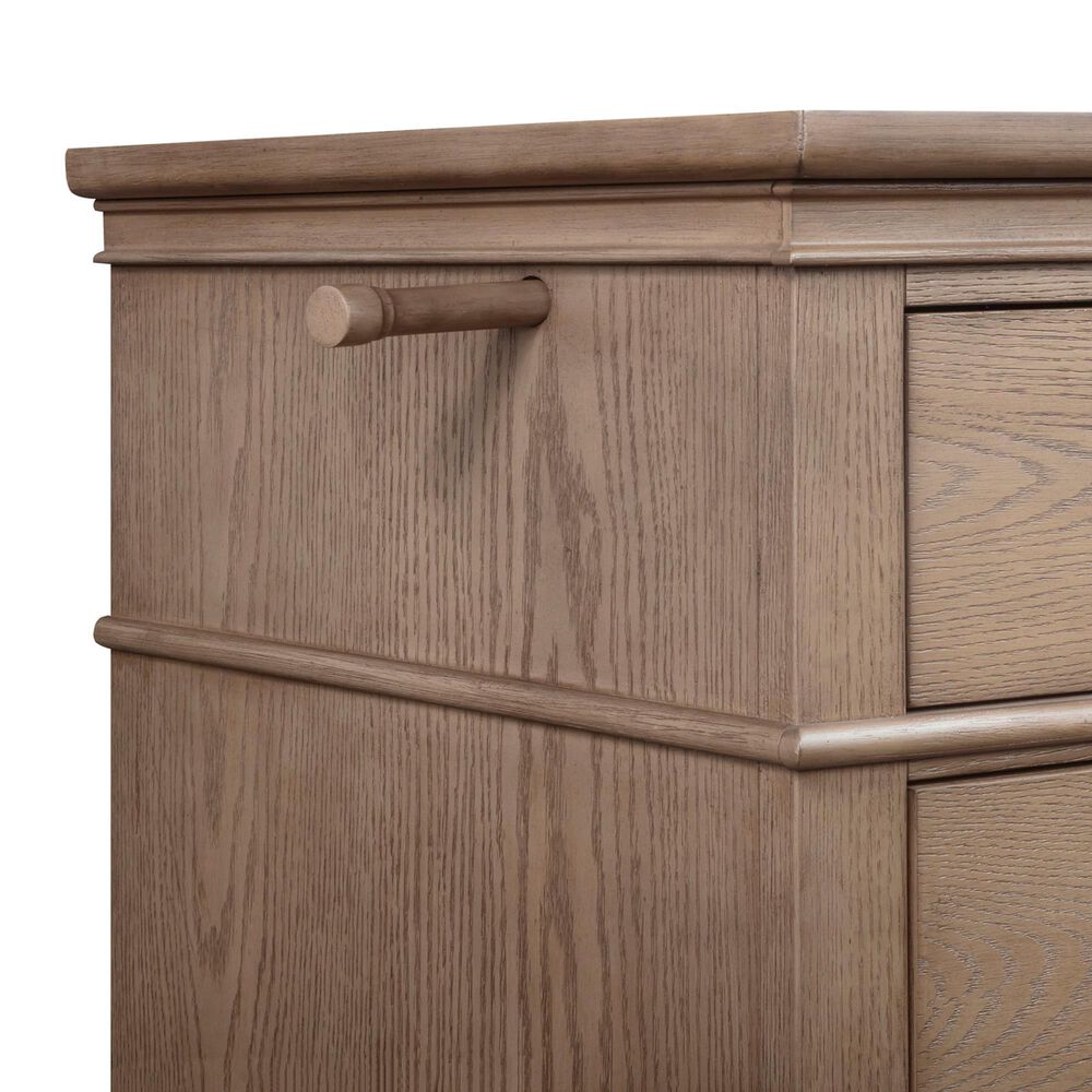 Riva Ridge Oxford 5-Piece King Panel Storage Bedroom Set in Tan with USB Ports, , large