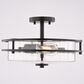 Vaxcel Grace 2-Light Semi Flush Mount in Matte Black, , large
