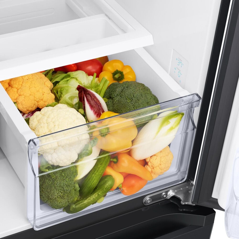 Samsung 17.5 Cu. Ft. 3-Door French Door Refrigerator in Black Caviar Matt, , large