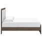 Ashley Kendanport King Platform Upholstered Bed in Brown and White, , large