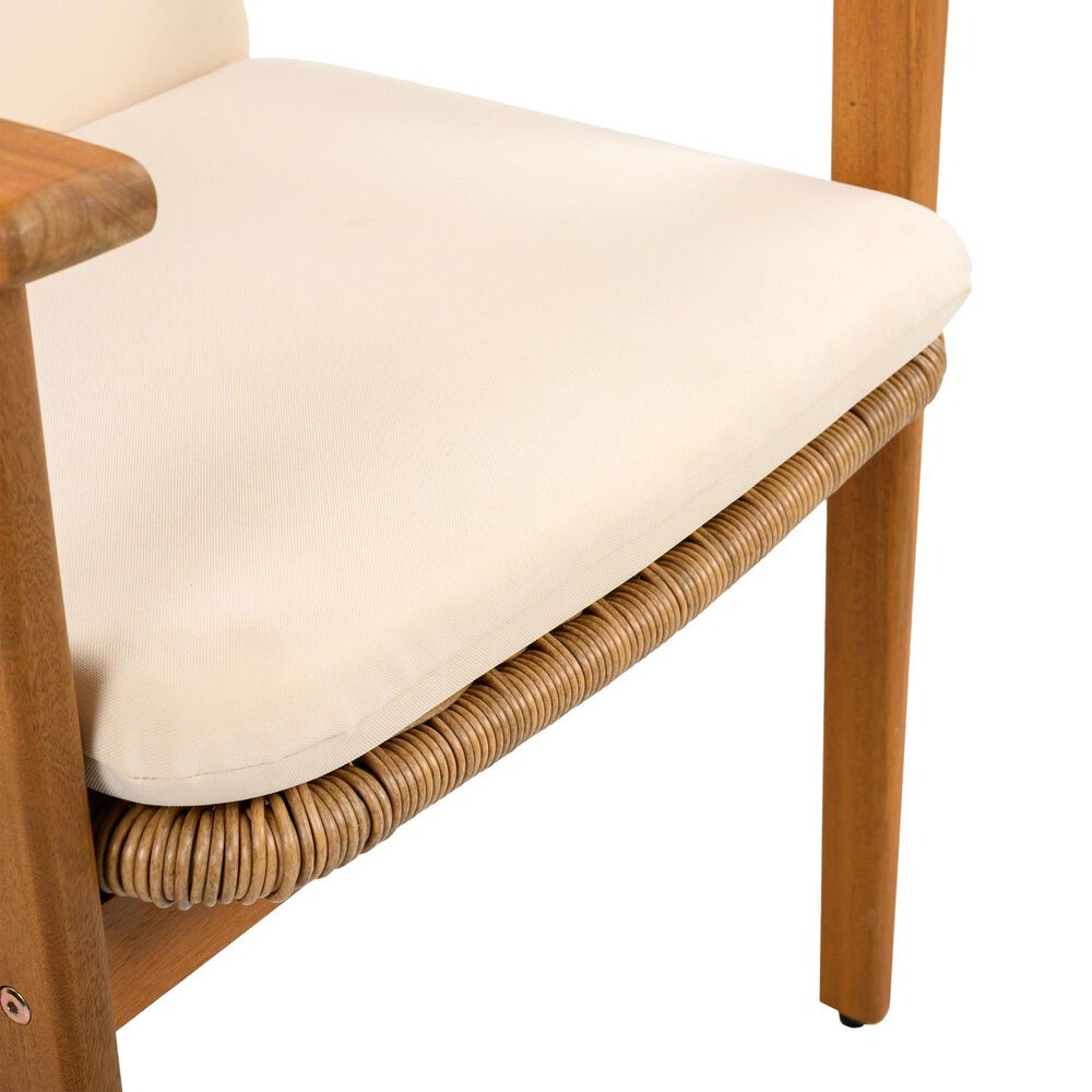 Hearth and Haven Outdoor Dining Chair in Beige (Set of 2), , large