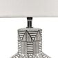 Hampton Park Agape Boho Ceramic Table Lamp in White, , large