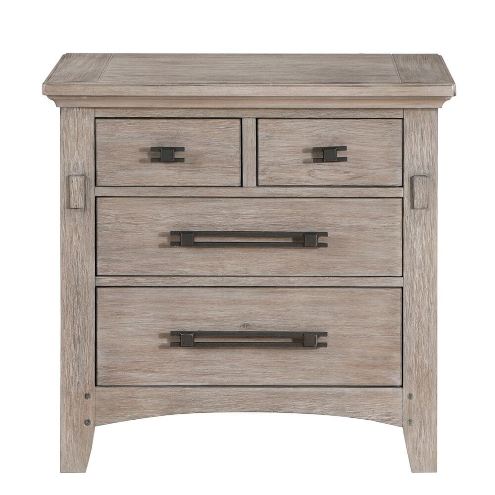 Davis International Captain&#39;s 4-Drawer Nightstand in Light Oak, , large