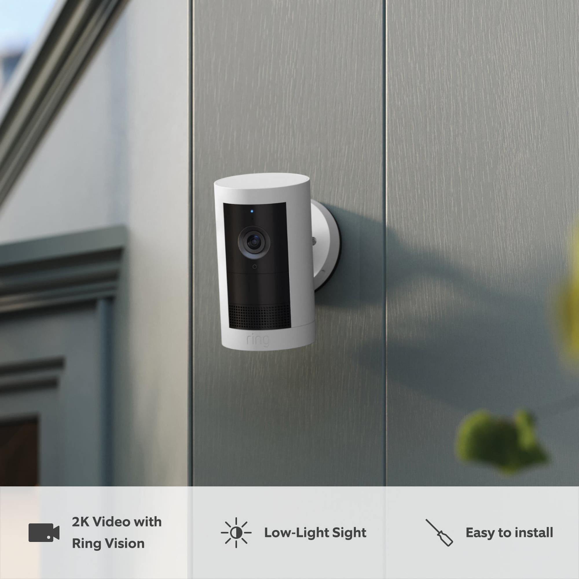 Ring Outdoor Camera Plus Battery in White