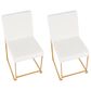 Lumisource Fuji Dining Chair in White/Gold (Set of 2), , large