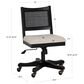 Linon Home Decor Bauer Swivel Office Chair with Cream Cushion in Black, , large
