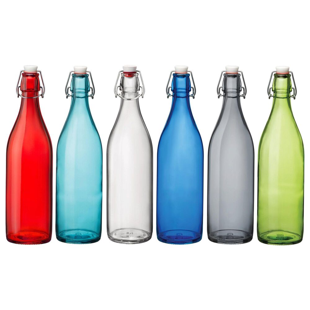 Bormioli Giara Swing Top Bottles in Multicolor (Set of 6), , large