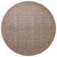 Angela Rose Aubrey 5" Round Blue and Terracotta Area Rug, , large