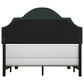 Richlands Furniture Cynthia Full Panel Bed with Green Upholstery in Black, , large