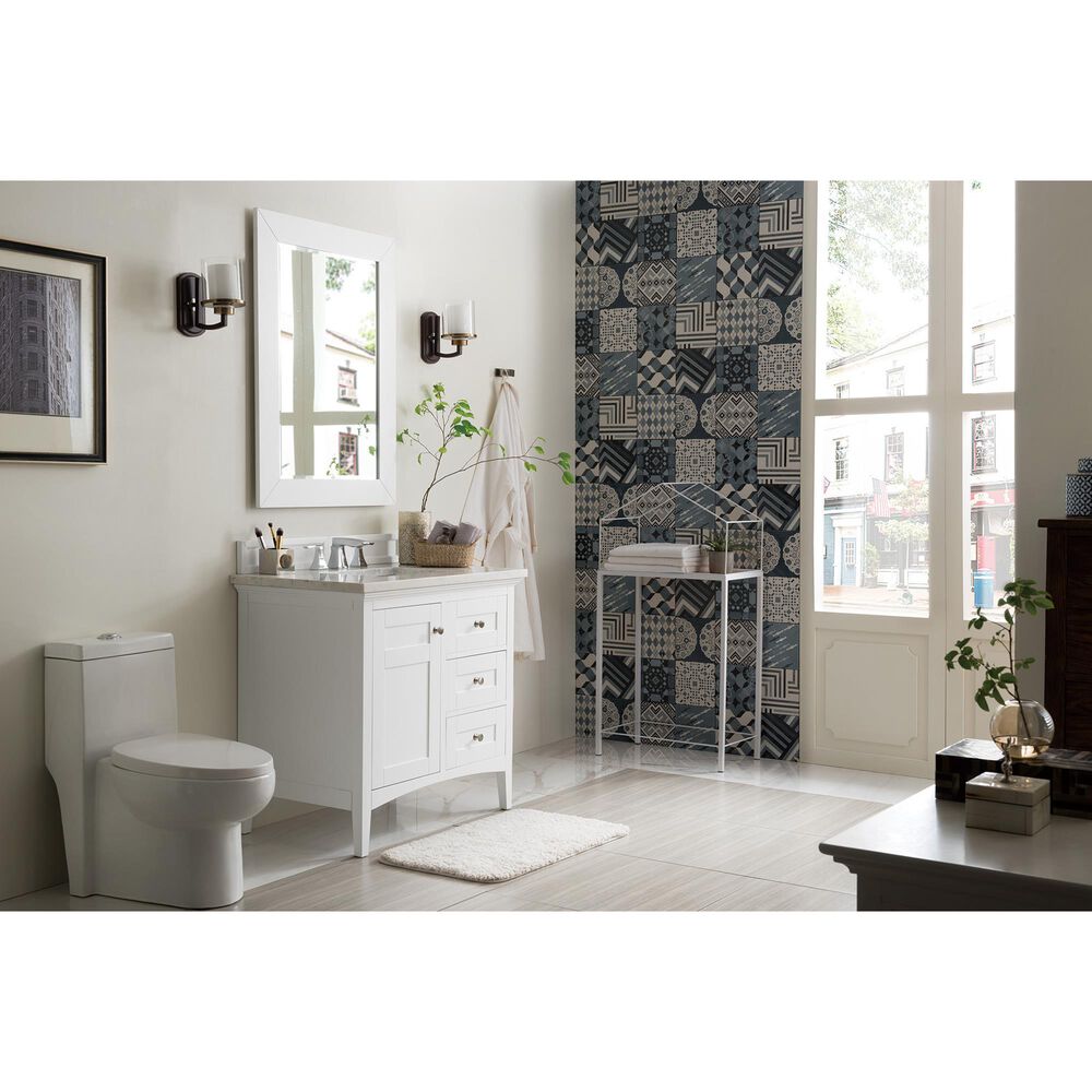 James Martin Palisades 36" Single Bathroom Vanity in Bright White with