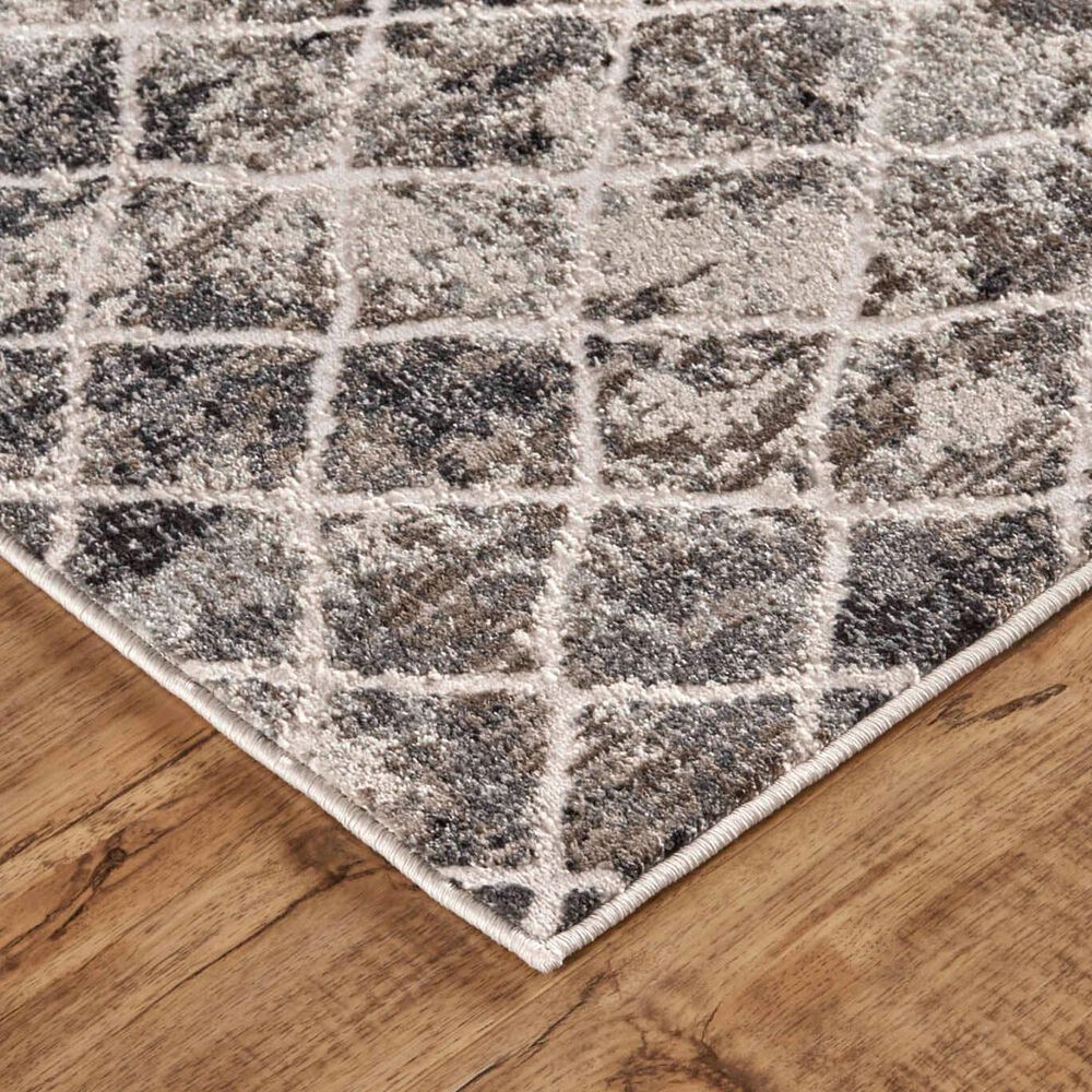 Feizy Kano 2&#39;7&quot; x 8&#39; Sand and Ivory Runner, , large