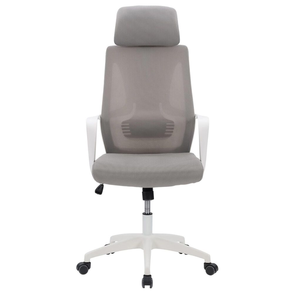 CorLiving Workspace Office Chair with White Frame in Grey, , large