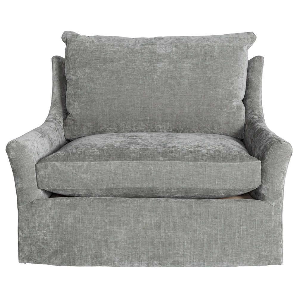 Massoud Furniture Etta Swivel Chair and A Half in Opal Willow, , large