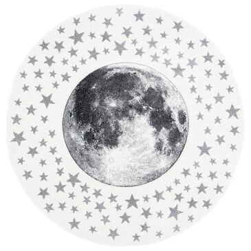 Safavieh Carousel 6"7" Round Ivory and Grey Kids  Area Rug, , large