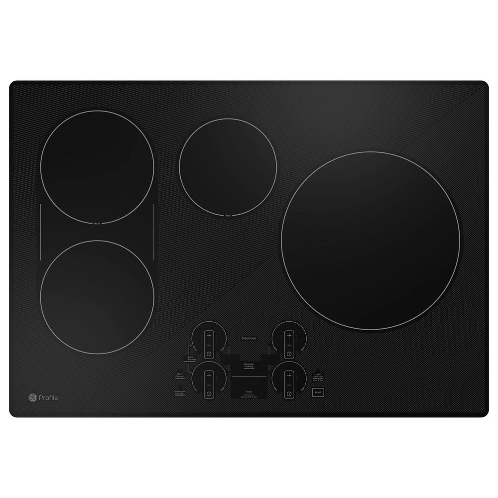 GE Profile 2-Piece Kitchen Package with Stainless Steel 30" Smart Built-In Double Wall Oven and Black 30" Energy Star Induction Cooktop, , large