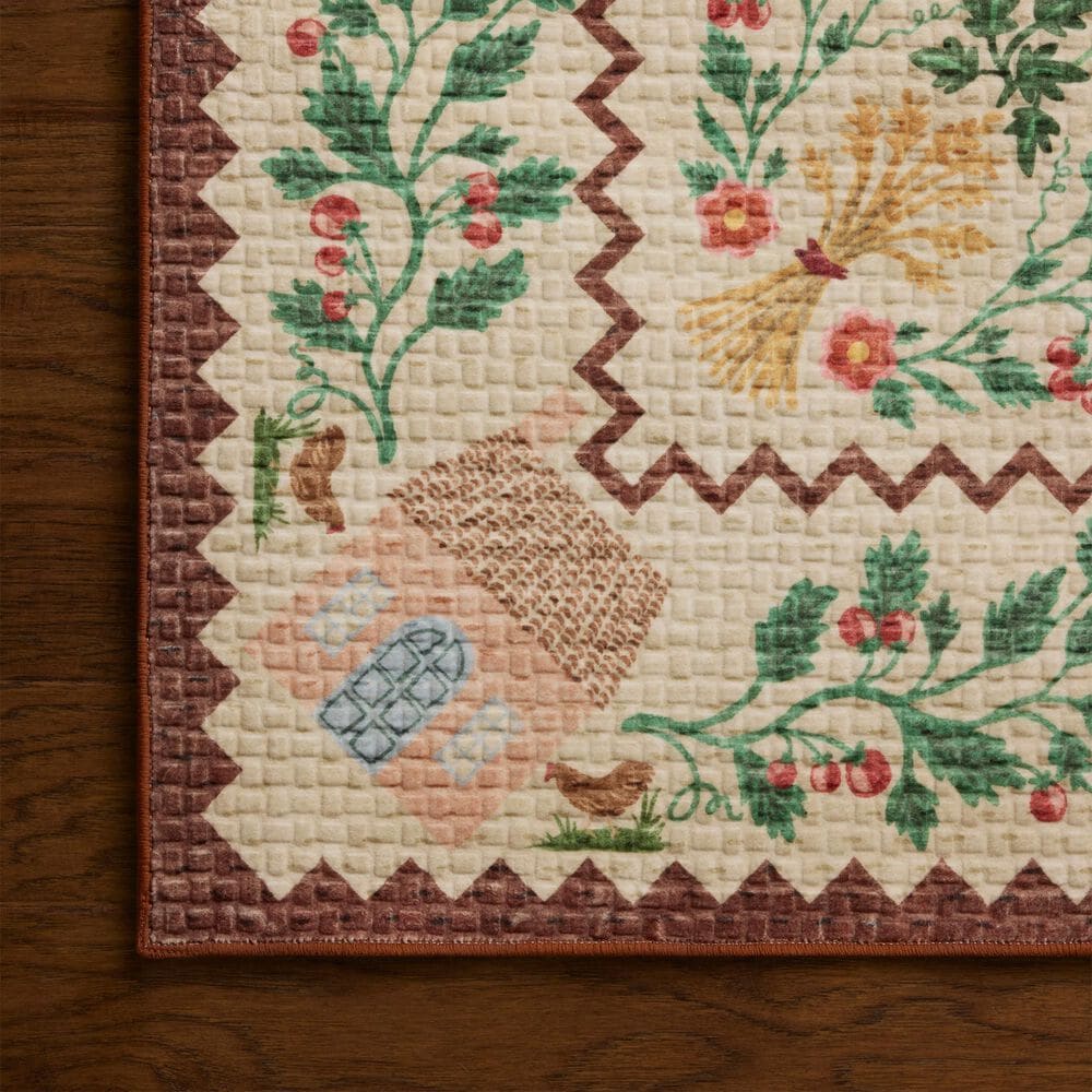 Rifle Paper Co. x Loloi Orchard Antique Ivory and Multicolor 2'3" x 3'9" Area Rug, , large