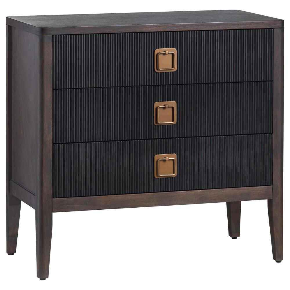 Crestview Collection Worthington 3-Drawer Chest in Dark Brown and Black, , large