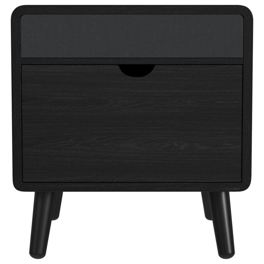 Mayberry Hill Halo Square Smart End Table in Black, , large