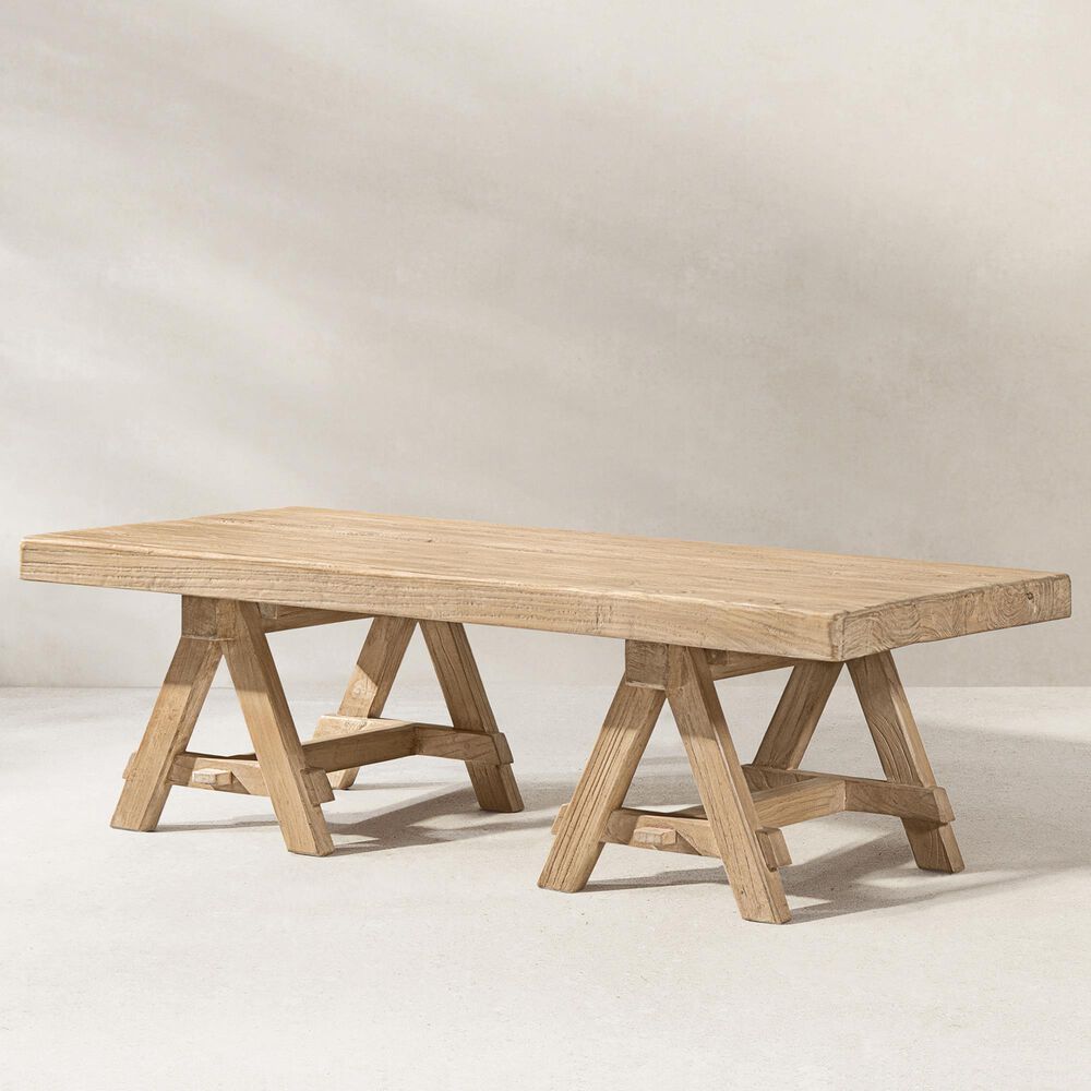Jennifer Taylor Home Hawthorne 48" Coffee Table in Heritage Light Natural Brown, , large
