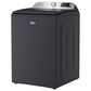 Maytag 5.3 Cu. Ft. Smart Pet Pro Top Load Impeller Washer and 7.4 Cu. Ft. Electric Smart Top Load Dryer Laundry Pair in Midnight Steel, , large