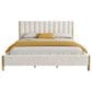 Hearth and Haven King Upholstered Platform Bed in White, , large