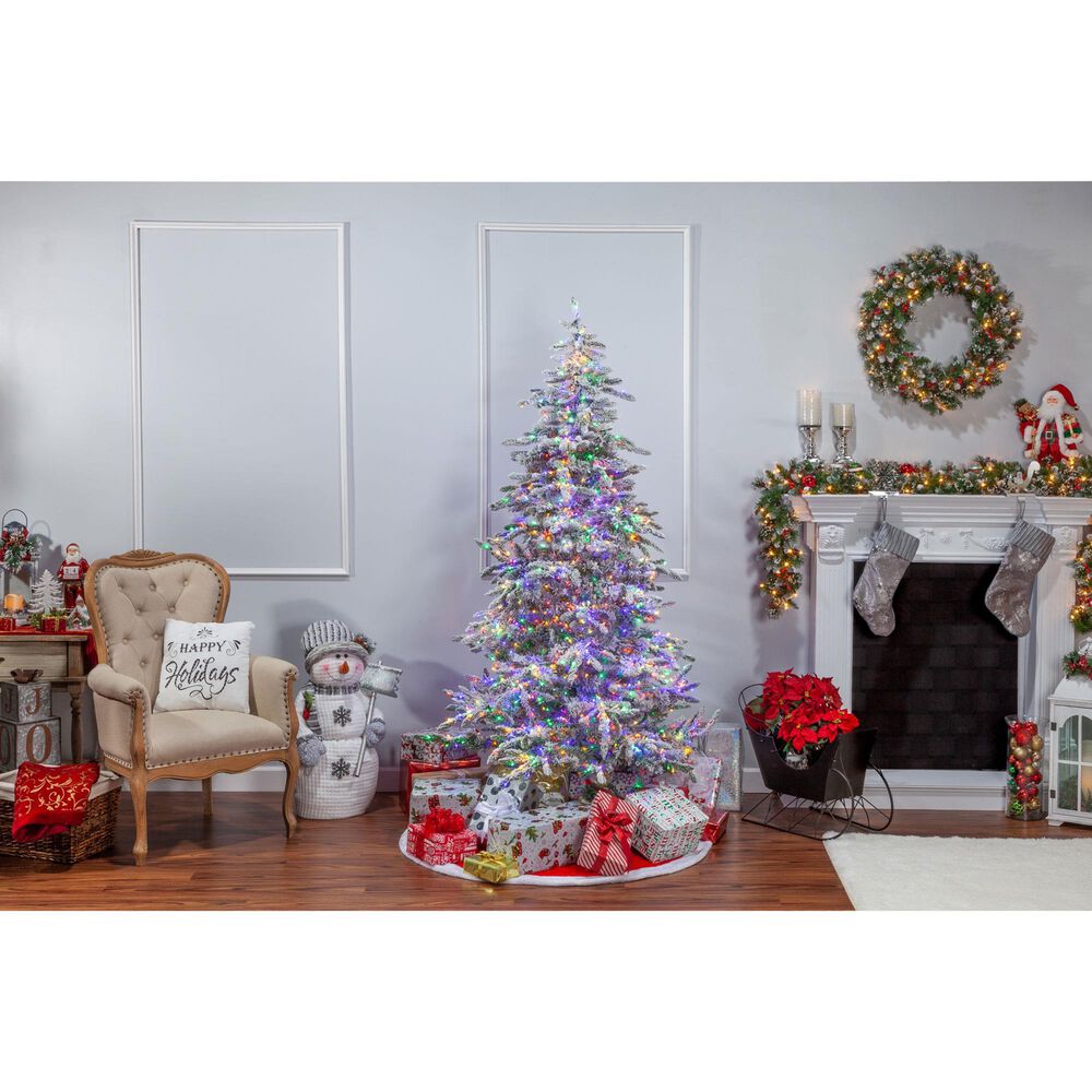 The Gerson Company 9&#39; Pre-Lit Mountain Pine Christmas Tree in Green, , large