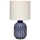 Splendor Living Parkdale Table Lamp in Blue and White, , large