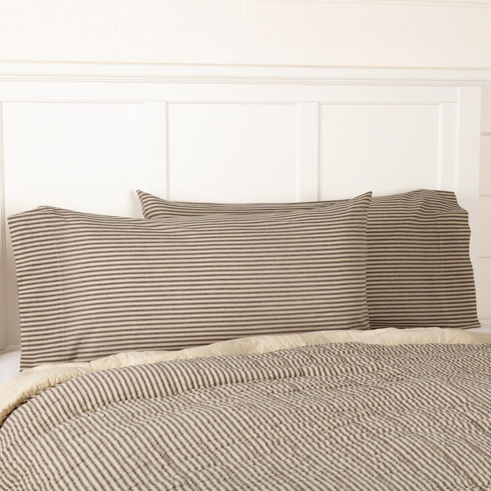 VHC Sawyer Mill Farmhouse King Pillow Case Set in Charcoal, , large