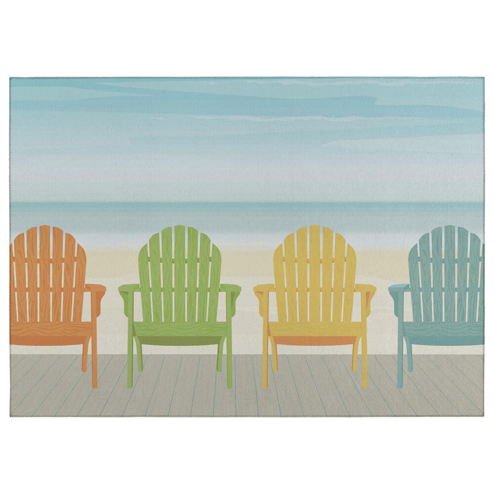 Dalyn Rug Company Harbor 5" x 7"6" Poolside Indoor/Outdoor Area Rug, , large