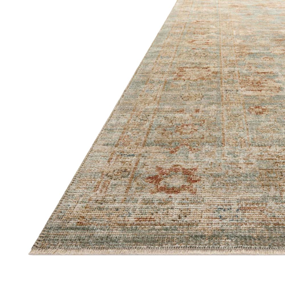 Loloi Heritage 12&#39; x 12&#39; Square Aqua and Terracotta Area Rug, , large