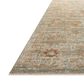 Loloi Heritage 12" x 12" Square Aqua and Terracotta Area Rug, , large
