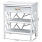 Baxton Studio Daina 1-Drawer Nightstand in White, , large