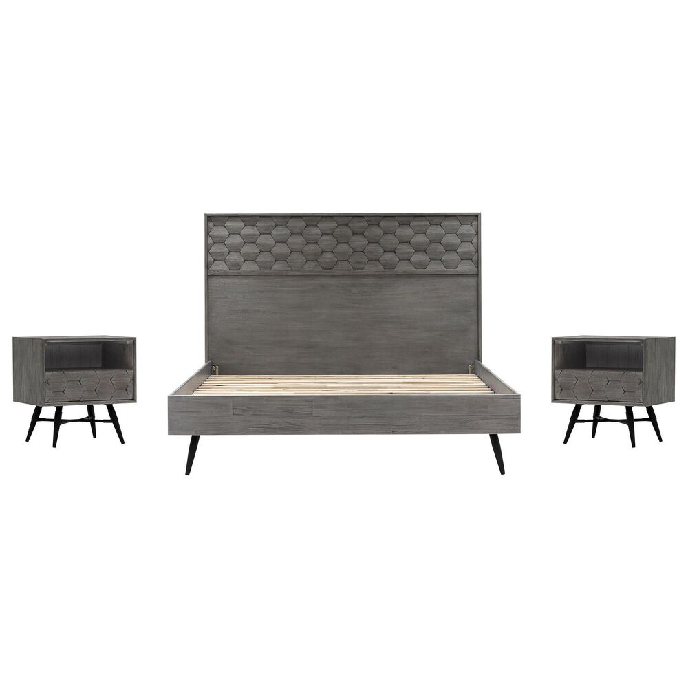 Blue River Makena 3-Piece Queen Bed Set in Grey Acacia, , large