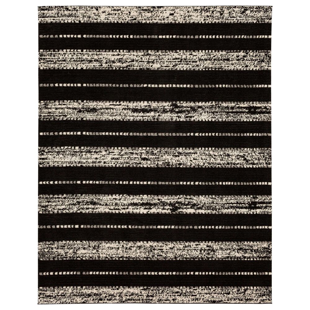 Karastan Traverse Lanes 5" x 8" Charcoal Area Rug, , large
