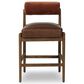 Four Hands Jazelle Counter Stool with Altair Sienna Upholstery in Tan Oak, , large