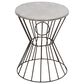 Uma Enterprises Drum Accent Table in Black and Gray, , large