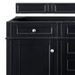 James Martin Vanities Brittany 60" Double Bathroom Vanity in Black Onyx with 3 cm Carrara White Marble Top, , large