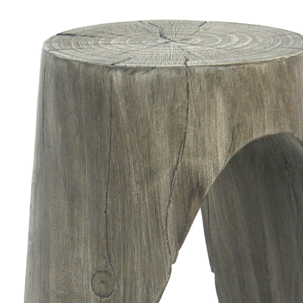 Hearth and Haven Outdoor End Table with Hollow Design in Gray, , large
