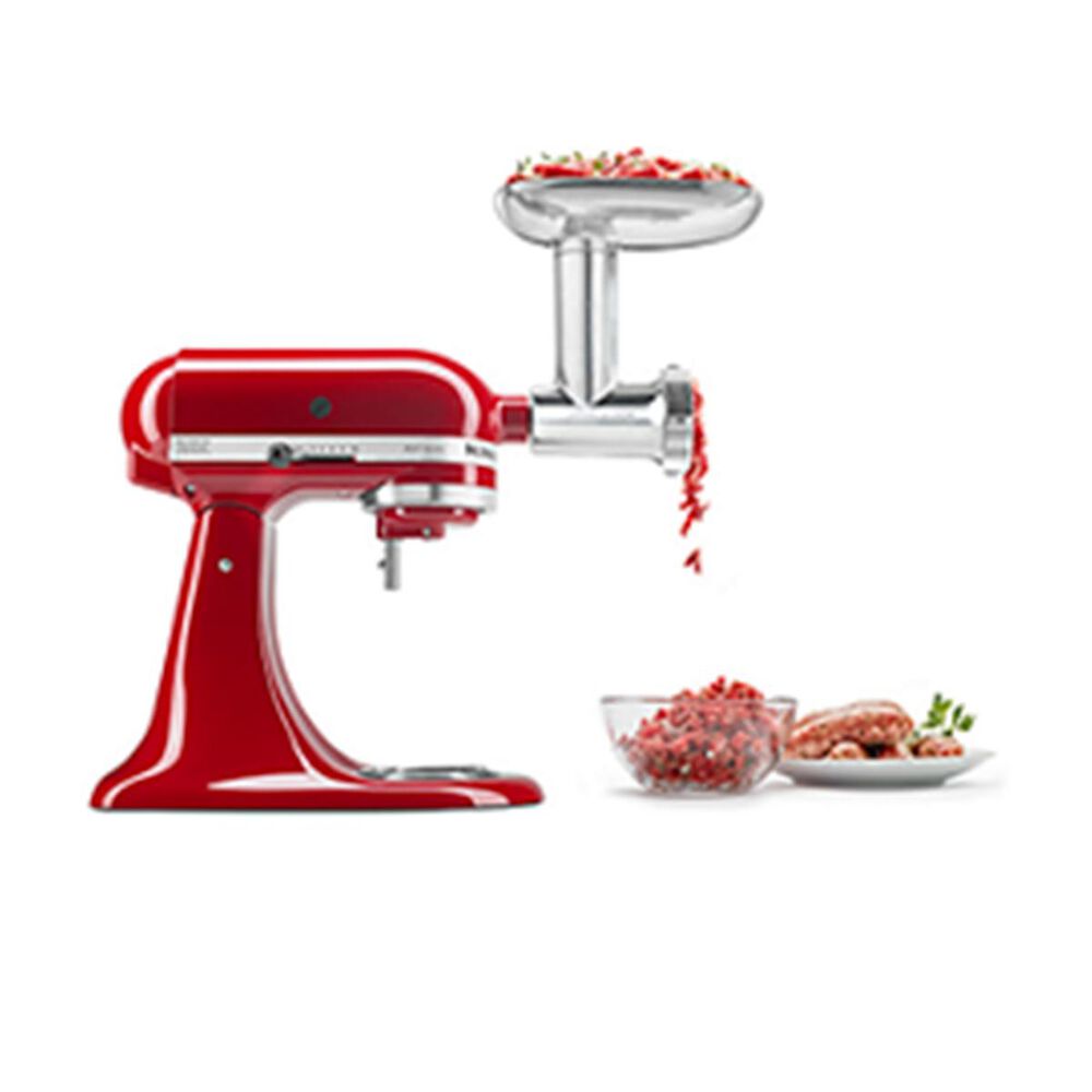 Metal Food Grinder Attachment for KitchenAid Stand Mixers, Meat Grinder for  Kitchen Aid Included 3 Sausage Stuffer Tubes, 4 Grinding Plates, 2