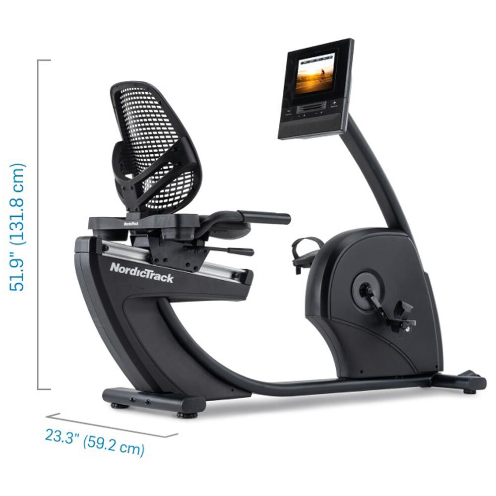 NordicTrack New 10 Recumbent Exercise Bike in Black, , large