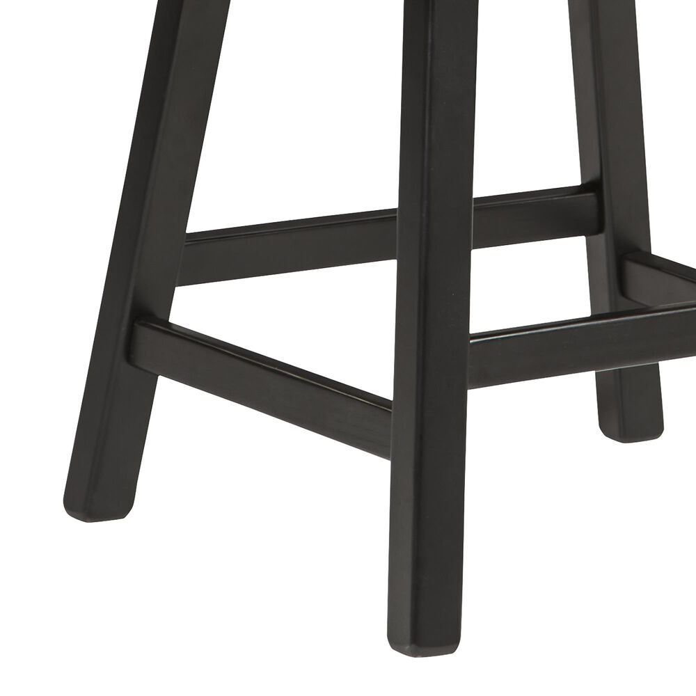 Signature Design by Ashley Tallenger 25&quot; Swivel Counter Stool with Black Cushion in Dark Brown, , large