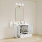 37B Claudine 36" Single Bathroom Vanity in Bright White with Glossy White Composite Stone Top and Backsplash, , large