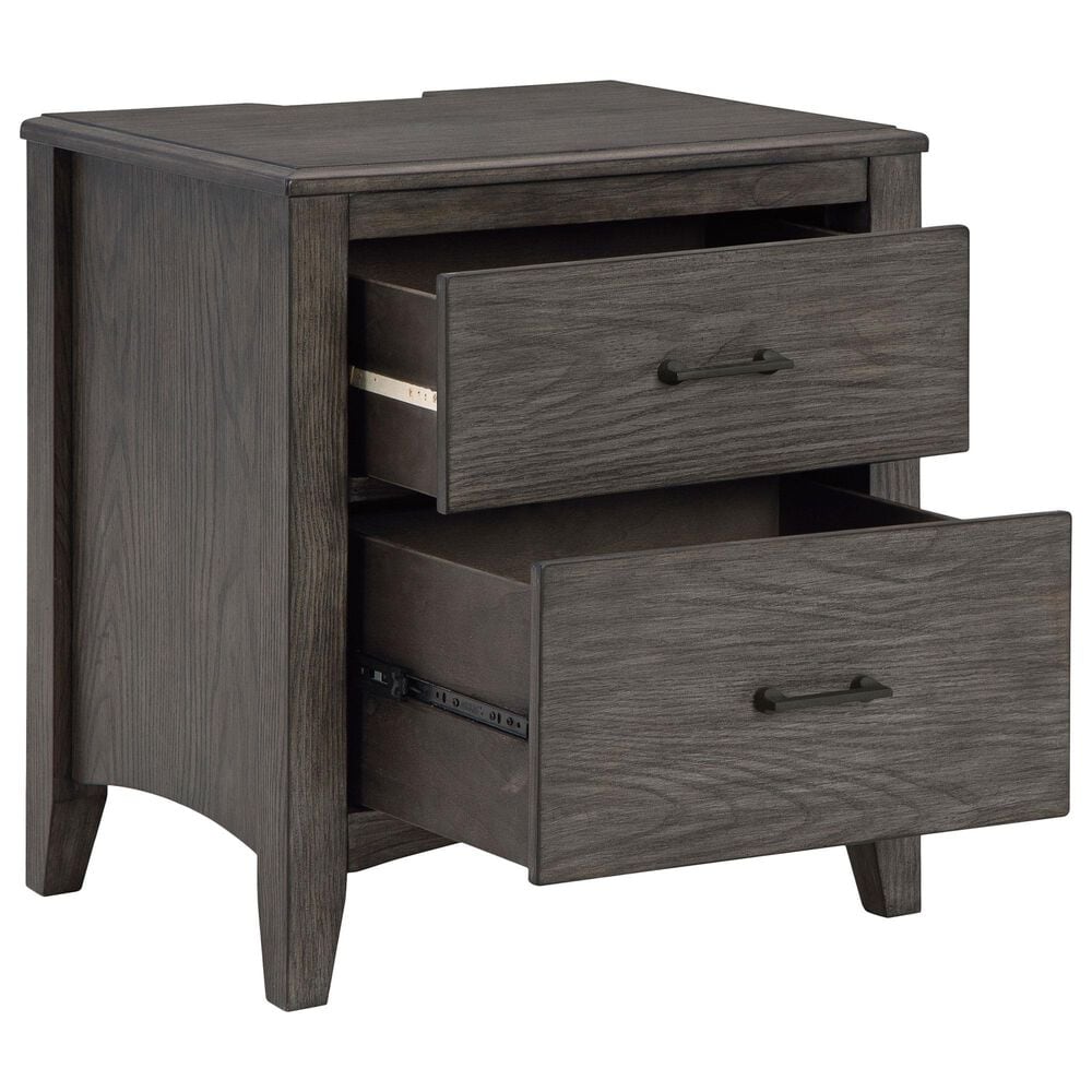 Ashley Montillan King Panel Bed and Two Nightstands in Grayish Brown, , large