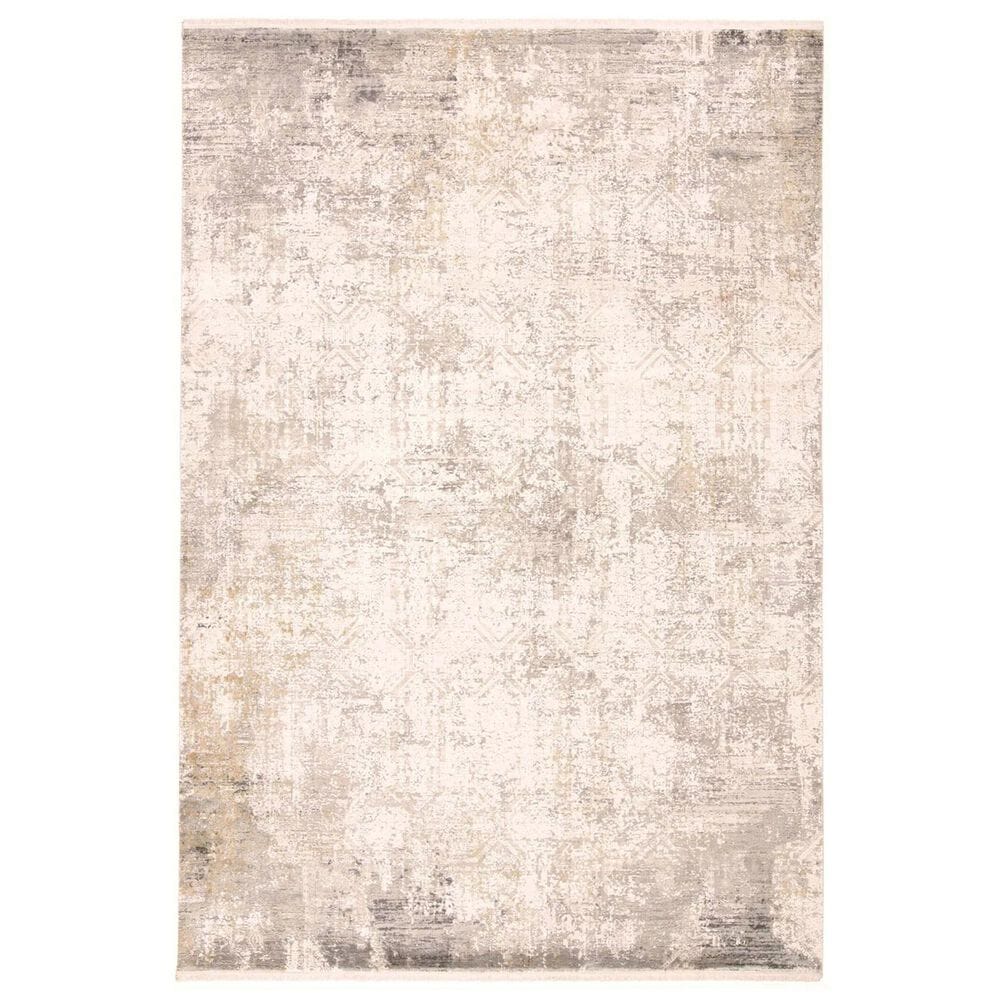 Feizy Cadiz 12" x 18" Light Gray and Ivory Area Rug, , large