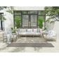 Nourison Courtyard Ivory and Charcoal 2"2" x 8" Indoor/Outdoor Runner, , large