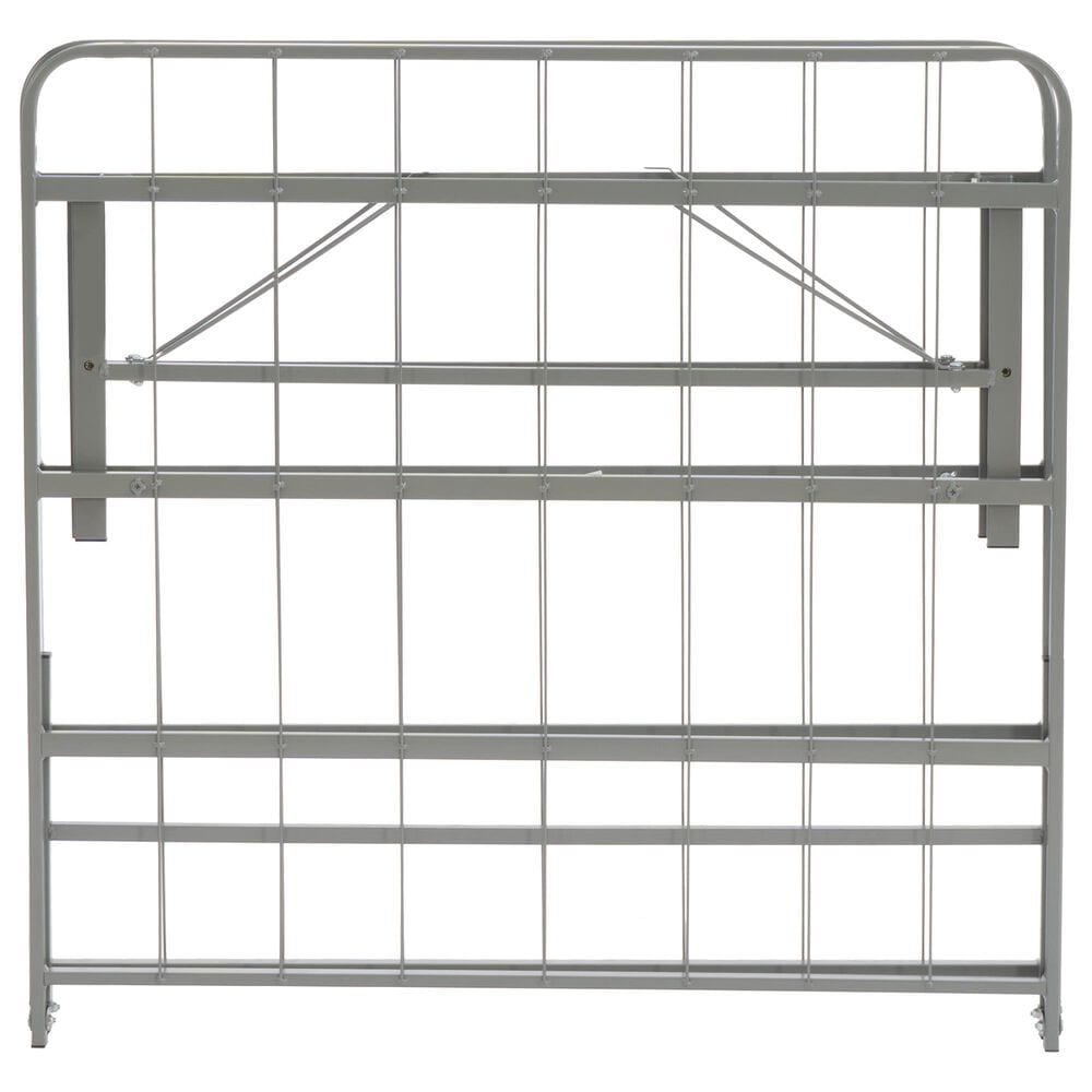 Linon Home Decor Franson Twin Folding Platform Bed Frame in Dark Pewter, , large