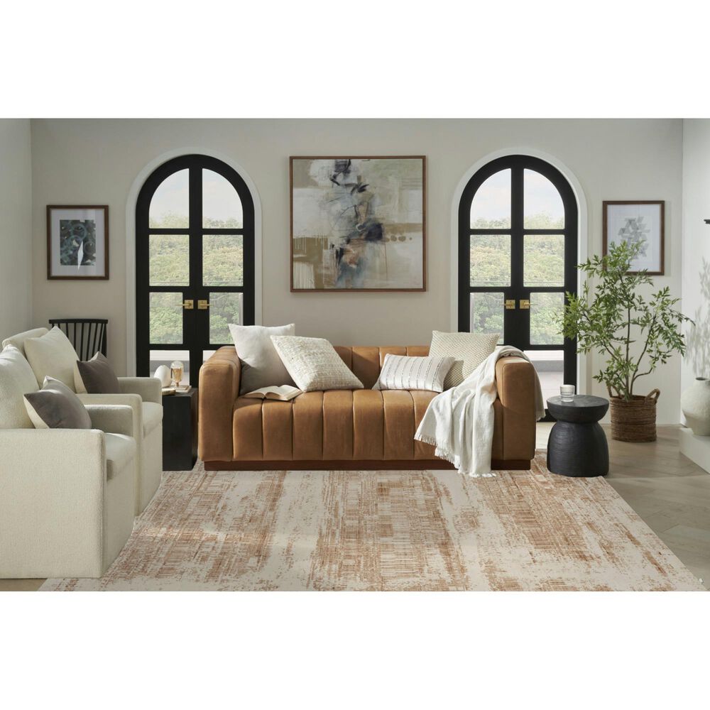 Nourison Harmony 7&#39;9&quot; x 9&#39;9&quot; Ivory and Gold Area Rug, , large