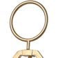 Maple and Jade 52" Adjustable 3-Tier Display Easel with Circular Ring Top in Polished Gold, , large